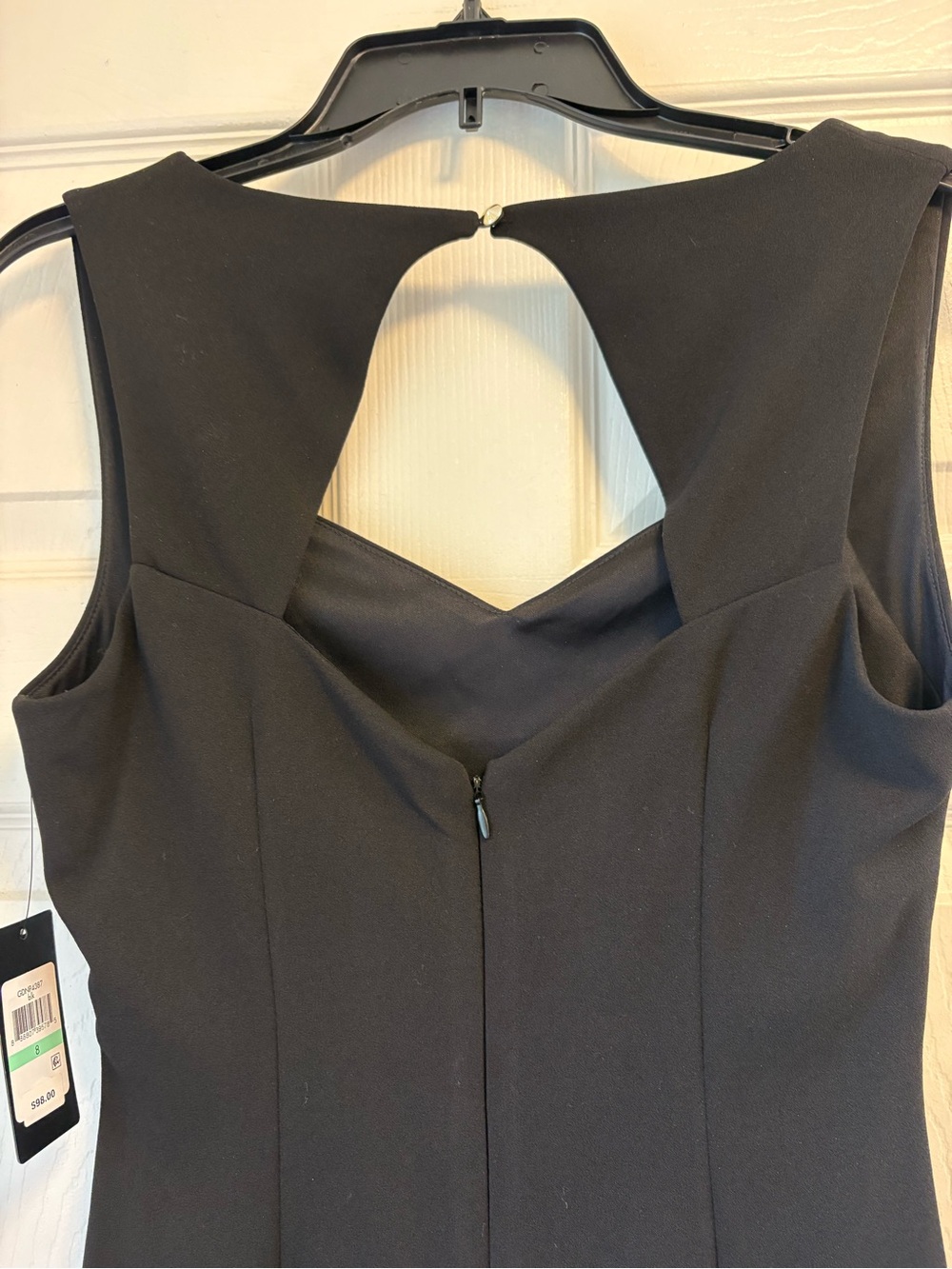 GUESS Black Sleeveless Mini Dress with V-Notch Back WOMENS size 8 NWT - Picture 9 of 15